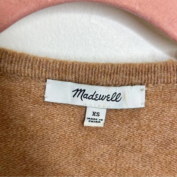 MADEWELL Cozy Walker Merino Wool Alpaca Blend Heather Timber Camel Tan {NN42} - Picture 4 of 6